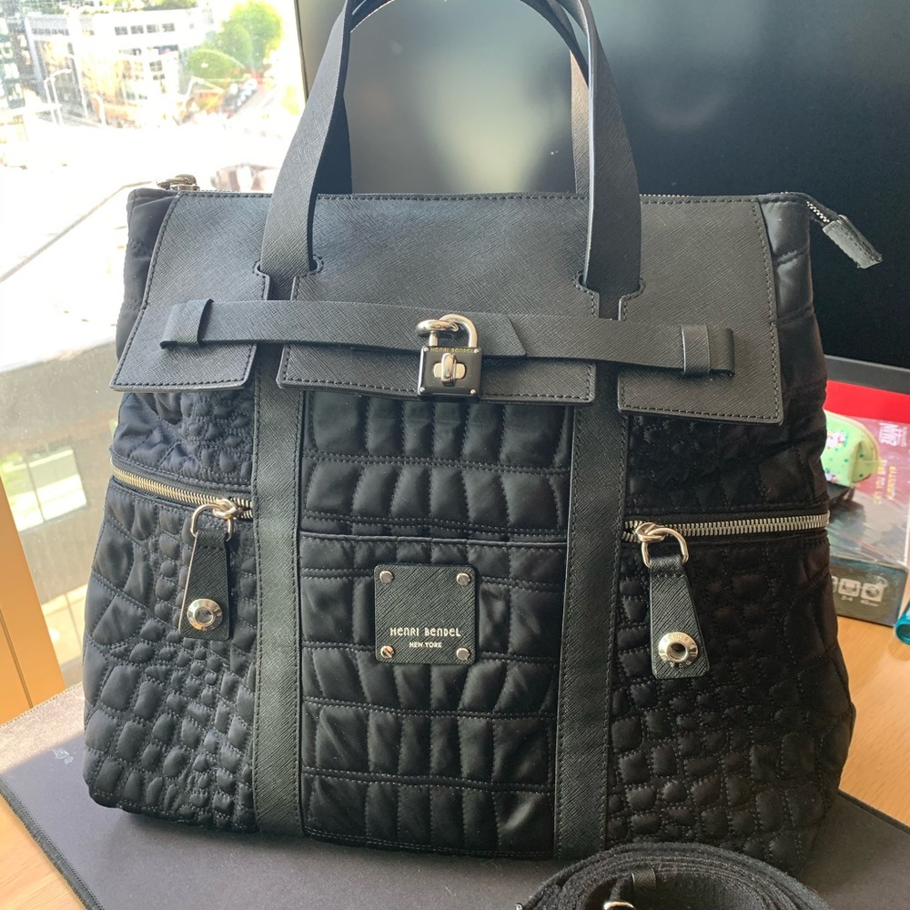 Henri Bendel Jetsetter Croc print bag